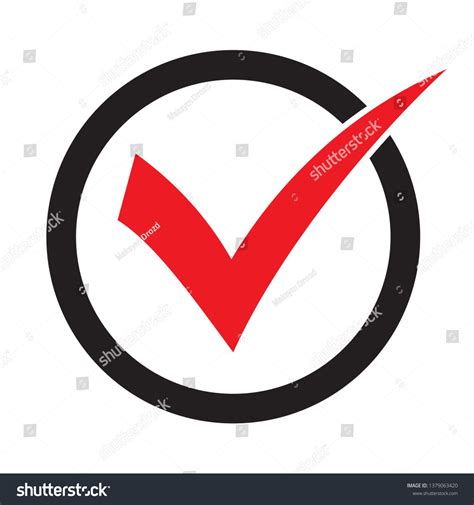 Tick Icon Vector Symbol Checkmark Isolated On White Background