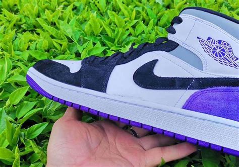 Air Jordan 1 Mid Purple Black Suede Release Date Sneaker Bar Detroit