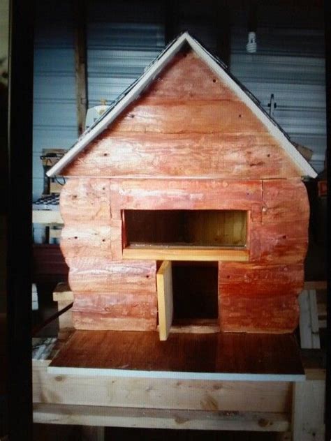 Log Cabin Cat House Bird House Decor Home Decor