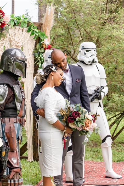 A Backyard Star Wars Mandalorian Wedding Popsugar Love And Sex Photo 88