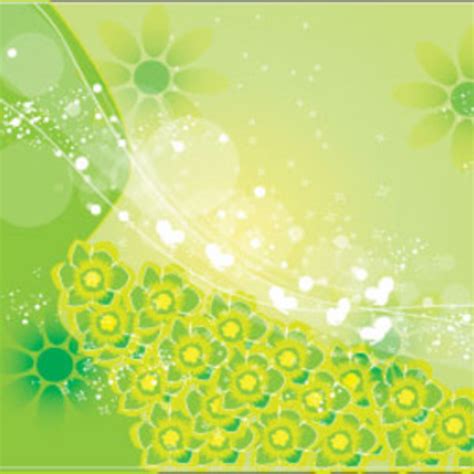 100 Green Flowers In Green Background Freevectors