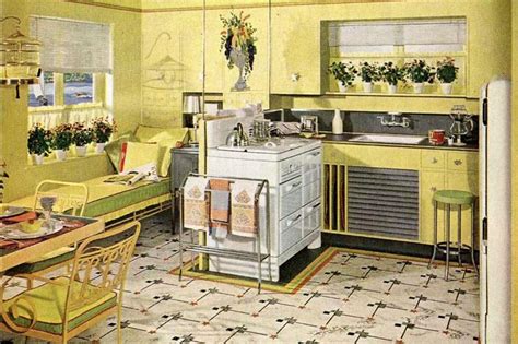 Yellow Retro Kitchens