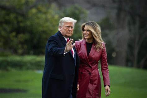 President Donald Trump And First Lady Melania Trump Wear Matching