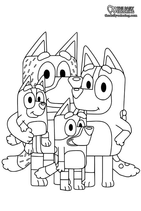 Bluey Coloring Sketch Coloring Page