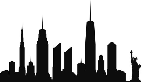 New York City Skyline Silhouette Wall Decal Clip Art City Landscape Png Download 800800