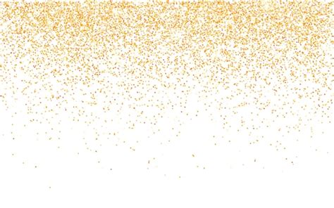 Brilho De Glitter Dourado Em Um Fundo Transparente Vetor Premium