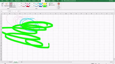 How To Make A Drawing Tab In Excel 2016 And 2019 Custom Pen Tab For
