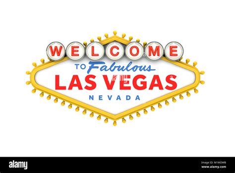 Welcome To Las Vegas Classic Sign 3d Rendering Stock Photo Alamy
