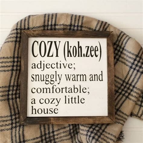 Cozy Lets Get Cozy Fall Decor Cozy Definition Etsy