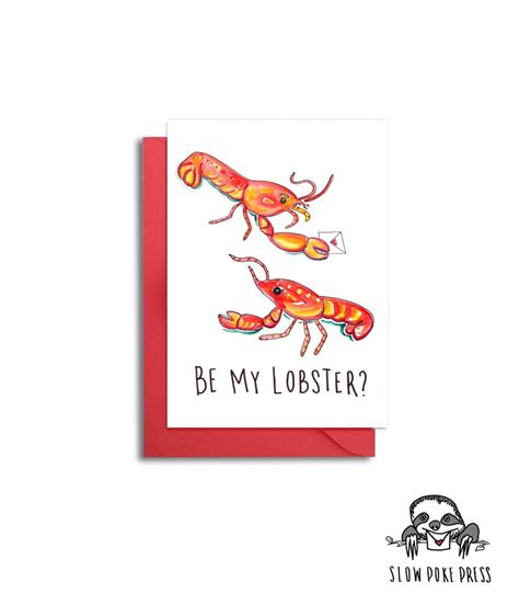 Youre My Lobster Be My Lobster Valentines Card Etsy