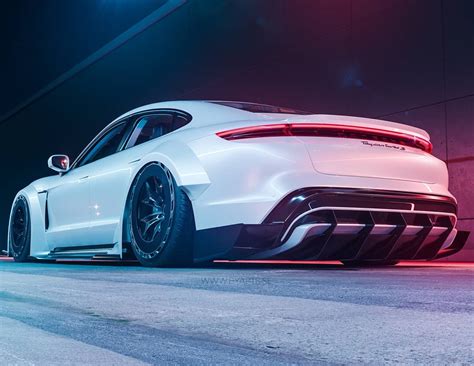 Porsche Taycan "White Sensation" Is a Widebody Warrior - autoevolution
