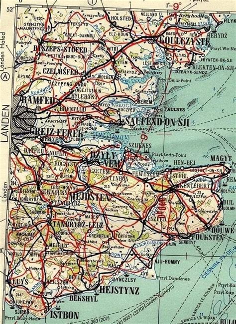 A Wwii Map Of South East England Made For Polish Volunteers The Names