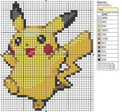 25 Pikachu By Makibird Stitching On Deviantart Gato Punto De Cruz Punto De Cruz Infantil