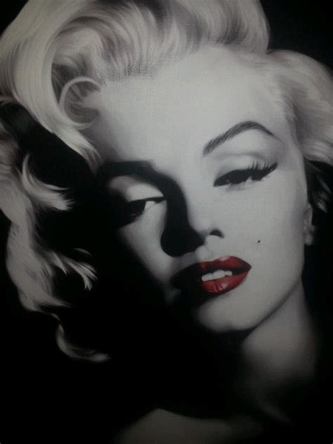 Marilyn Monroe Black White Red Lips Print Silk Poster 1732210911