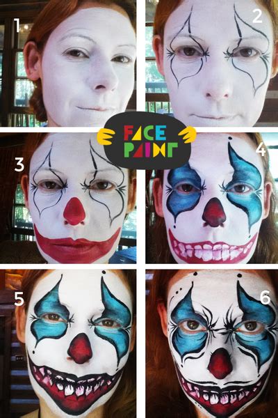 Girl Clown Face Painting