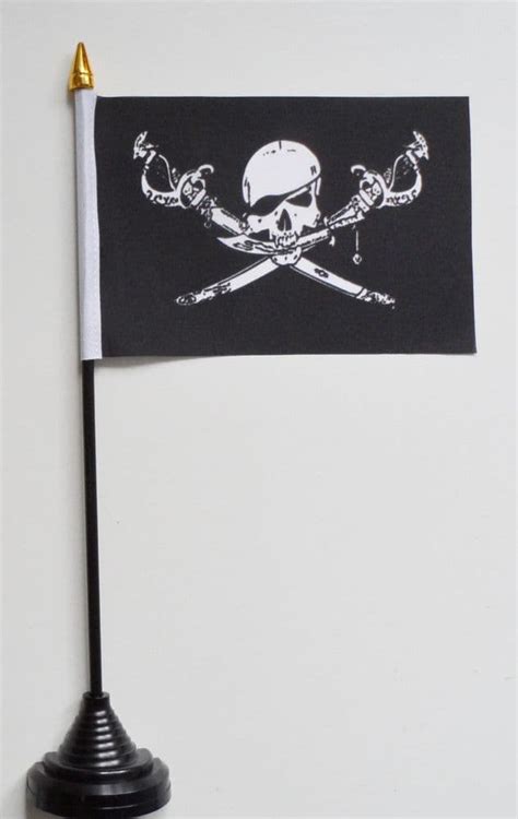Pirate Skull And Crossbones Brethren Of The Coast Table Flag