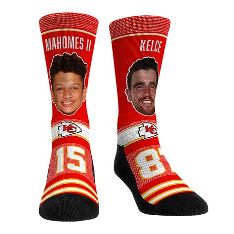 Patrick Mahomes And Travis Kelce Socks Kansas City Chiefs Socks Rock Em Socks Nfl