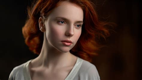 壁纸 红头发 帕维尔cherepko 妇女 肖像 简单的背景 2048x1152 sarma 1151432 电脑桌面壁纸 wallhere 壁纸库