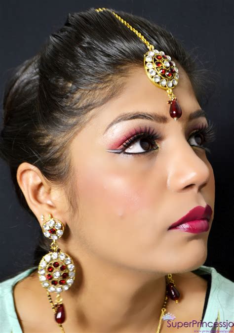 Indian Bridal Wedding Makeup Red Gold Eye Makeup