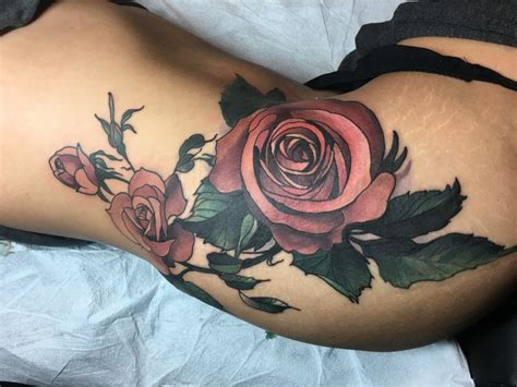 We love the unique circle design of this uber cool tattoo. Just 27 Simple And Beautiful Rose Tattoo Ideas | Rose ...