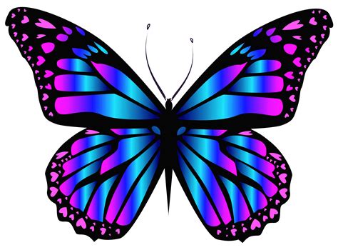 Blue And Purple Butterfly Png Clipar Image Purple Butterfly Tattoo