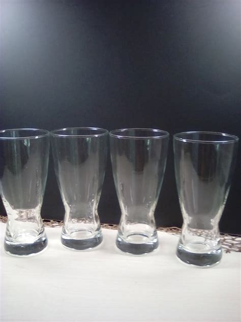 Set Of 4 Libby Tall Clear Drinking Glasses Etsy