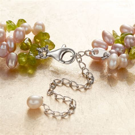 4 5mm Multicolored Cultured Pearl And Multi Gemstone Torsade Necklace