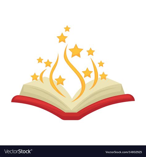 Bewitched Open Colorful Magic Book Isolated Vector Image
