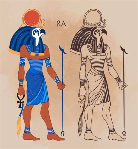 Portrait Of Ra Egyptian God Of Sun Most Important God In Ancient