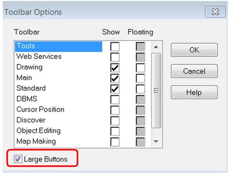 How To Enlarge Toolbar Buttons And Icons In Mapinfo Pro 32 Bit