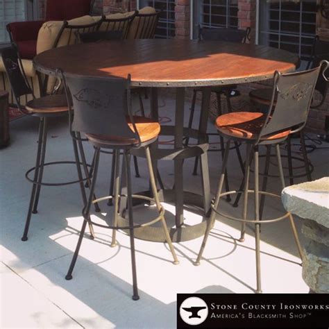 Outdoor Pub Table And Chairs Custom Wrought Iron Table Set