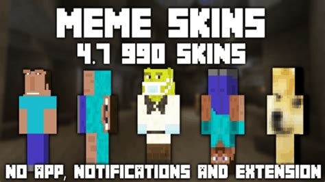 Meme Skins Pack 47 30 New Skins Mcpe Addons Minecraft Pe Addons