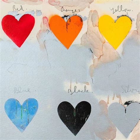 Jim Dine 8 Hearts Look Litho Poster At 1stdibs