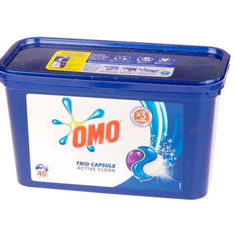 Detergent Capsule Omo Ultimate Active Clean Trio Caps 40 Spalari Emagro