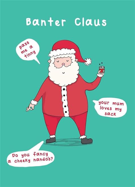 scribbler funny christmas card banter claus uk office products