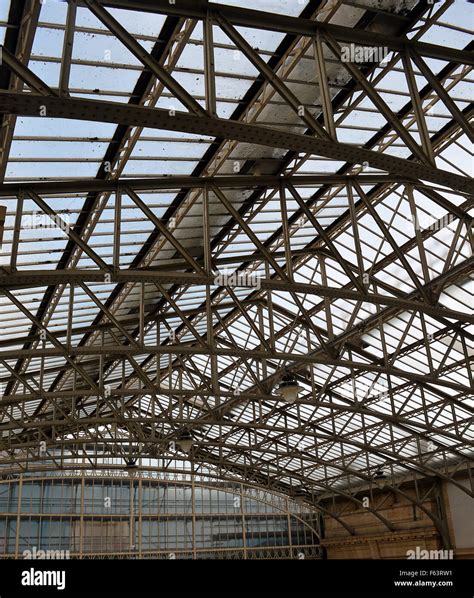 Glass Above Curved Roof Trusses At Concourse Aberdeen Station