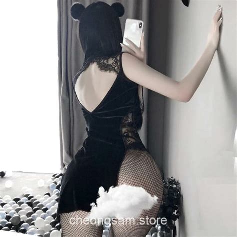 gothic chinese traditional dress cheongsam lingerie
