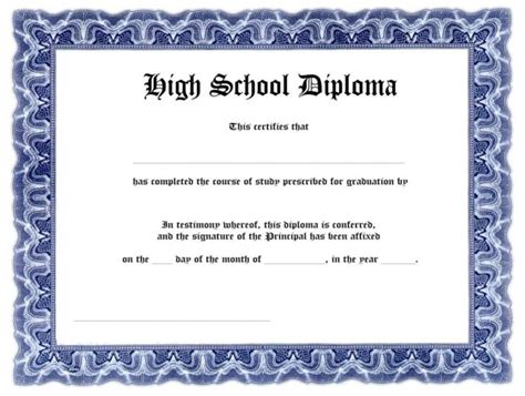 35 High School Diploma Template Download Free
