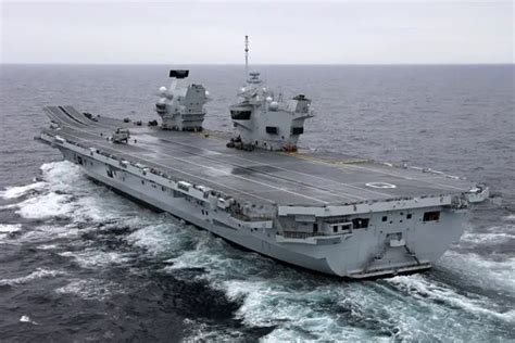 HMS Queen Elizabeth Aircraft Carrier Portsmouth Arrival Due