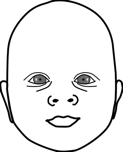 Baby Head Outline Clip Art Library