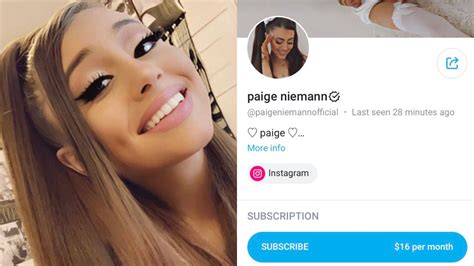 Paige Neimann Ariana Grande Cosplayer Launches Creepy Onlyfans