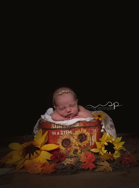 Newborn Girl With Sunflowers Newborn Photos Newborn Newborn Girl