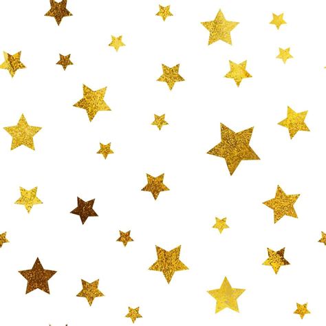 Gold Christmas Glitter Sparkles Stars Geometric Seamless Pattern