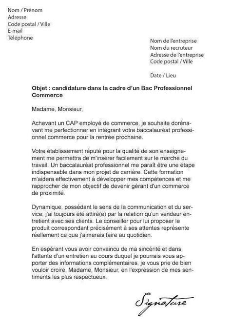Lettre de motivation bac pro maintenance  laboitecv.fr
