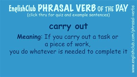 Carry Out English Vocabulary Words Conversational English Learn English