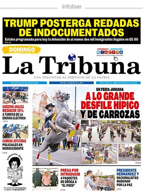 La Tribuna Honduras 23 De Junio De 2019