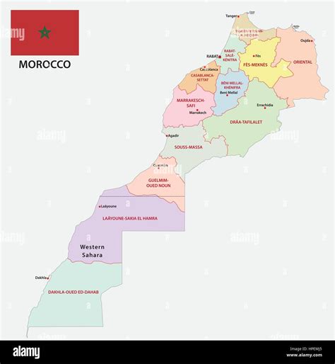 Nuova Politica E Amministrativa Di Mappa Di Dodici Regioni Del Regno