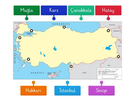 Türkiye Haritası Etiketli diyagram