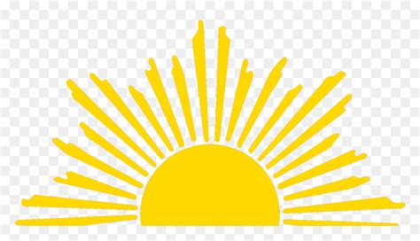 Transparent Sun Graphic Png - Rising Sun Half Sun Clipart, Png Download
