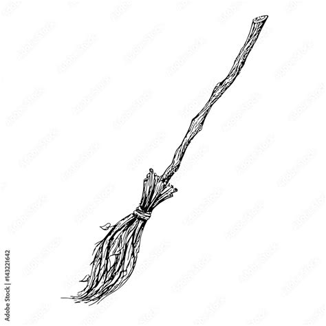 Witches Broom Vector Stock Vector Adobe Stock